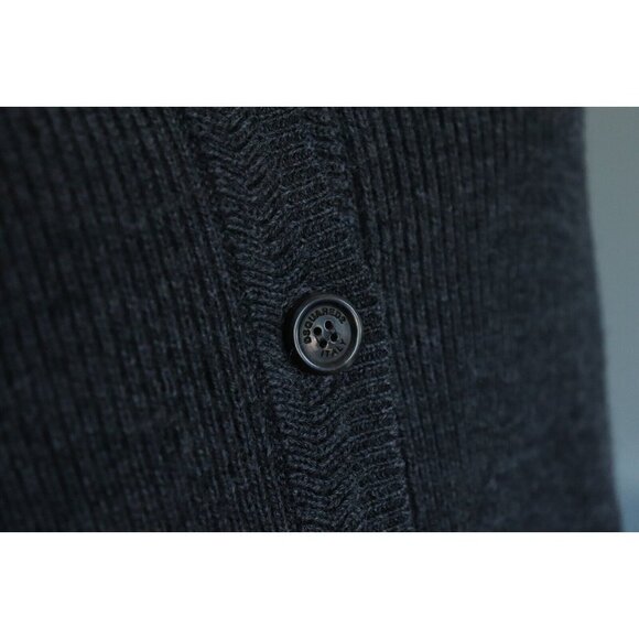 Dsquared2 Men Size XL Charcoal Gray Double Knit Crew Neck Cardigan Sweater Shirt - Picture 5 of 13